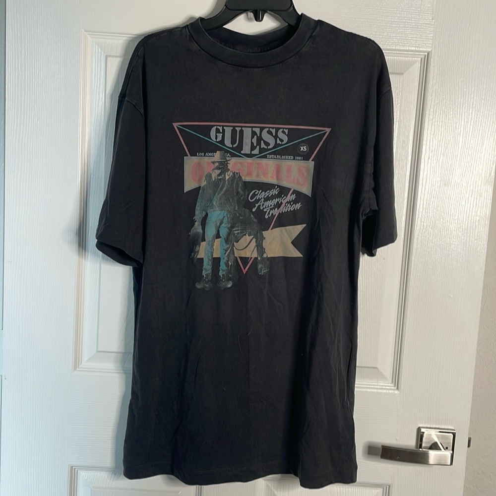 Guess Black Graphic Midi Dress